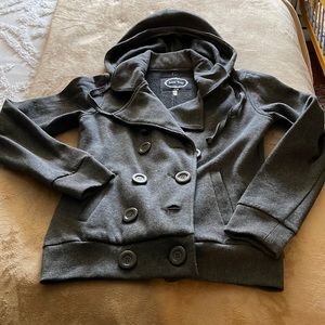 Gray Sweatshirt Jacket